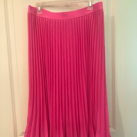 NWT Grace Karin Women Pink Pleated Chiffon Elastic Waist Skirt Lined Size 2XL - Picture 2 of 13